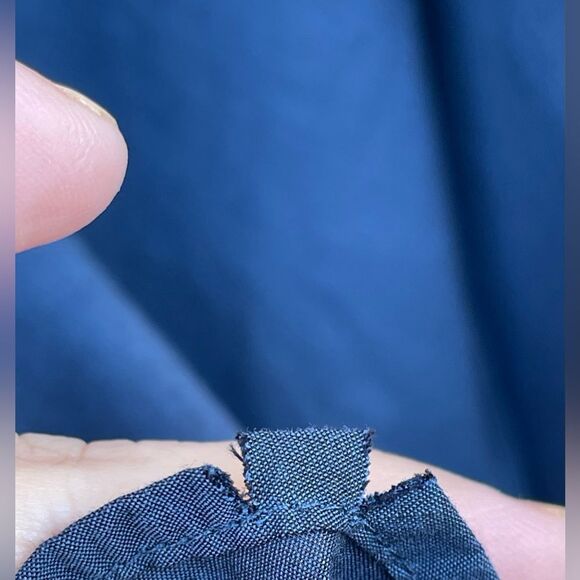 Harshman Womens Mabel Cotton Asymmetrical blue Top large - Picture 10 of 17